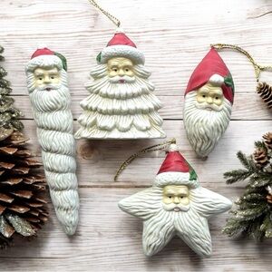 Vintage House of Lloyd Santa Ornaments